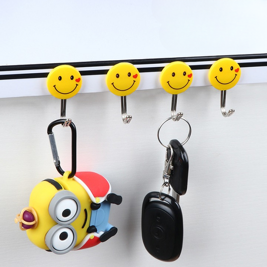 Smiley Face Sticky Hooks (Pack of 5)