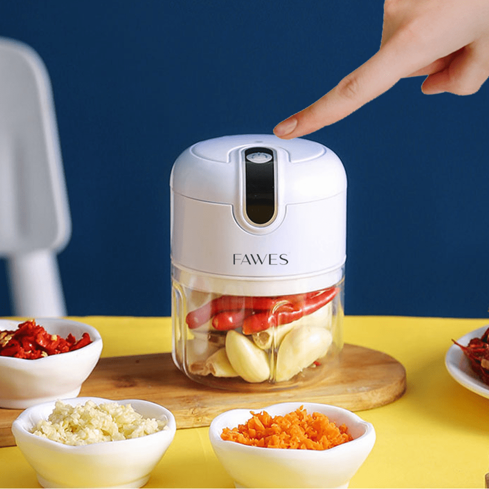 One Press Electric Chopper for Vegetables, Fruits, Nuts, Baby Food, etc (250ml)