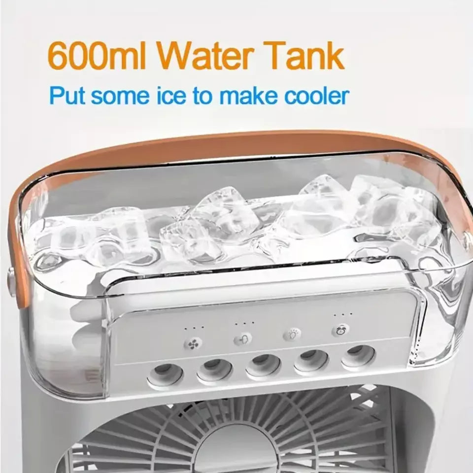 3 In 1 Portable Mini Air Cooler with Ice Mist