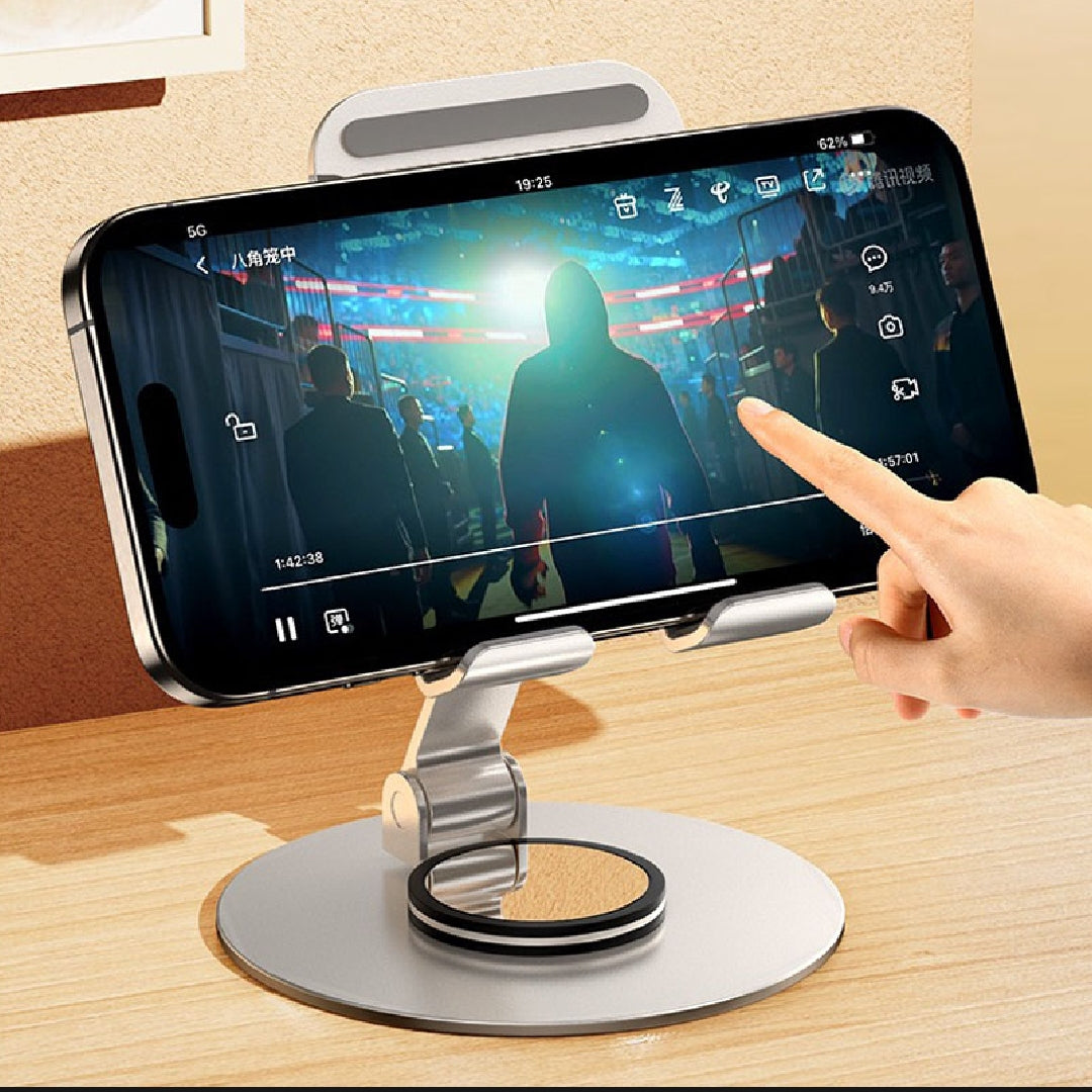 360° Degree Rotating Table Mobile Phone Stand - Metal