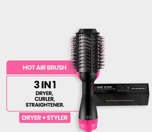 Hot Air Brush (Dryer + Styler/Straightener)