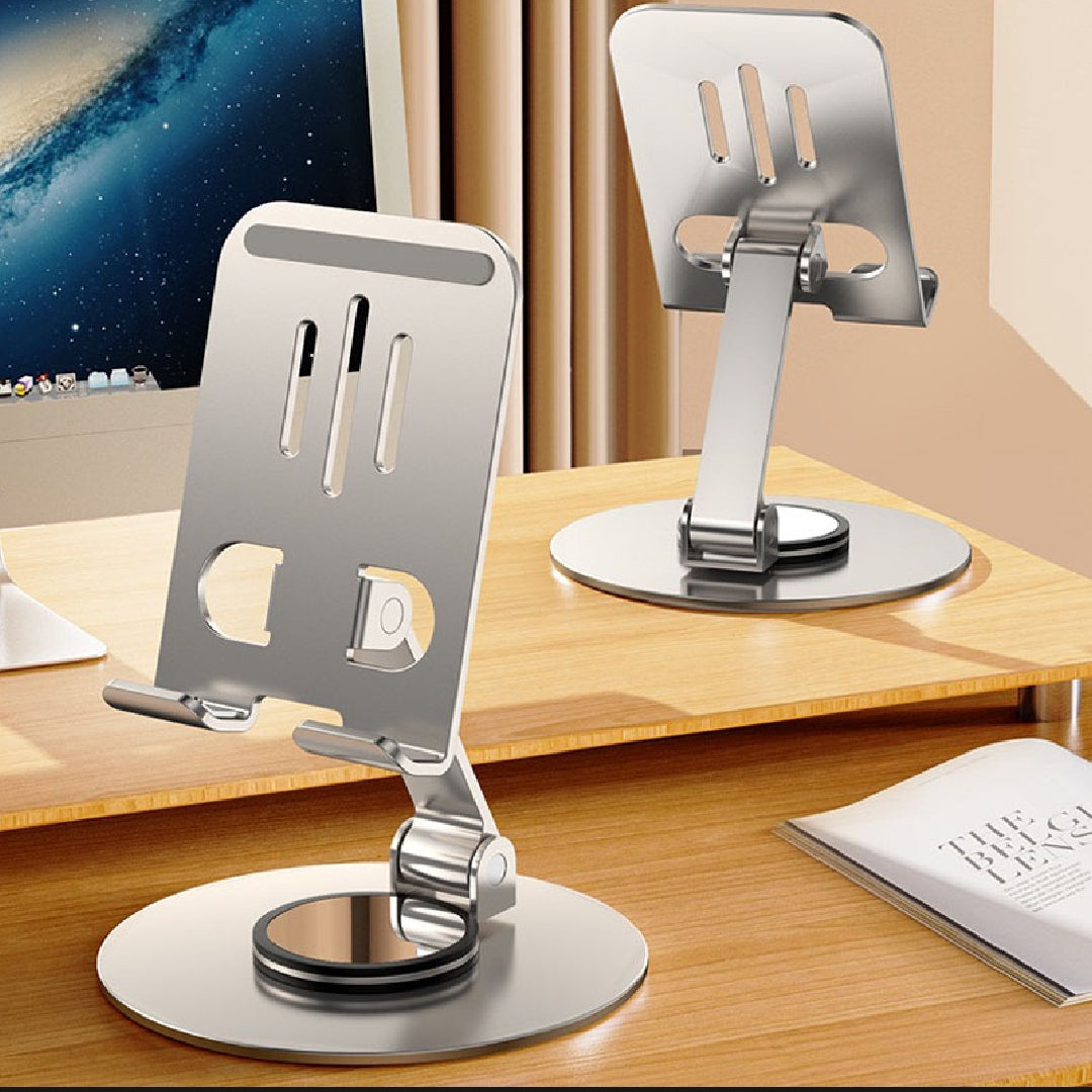 360° Degree Rotating Table Mobile Phone Stand - Metal