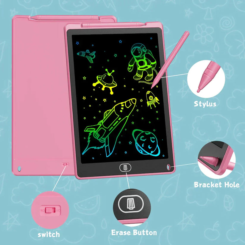 LCD Panel Colorful Writing Tablet For Kids (8 & 12 Inches)