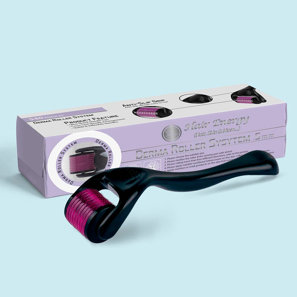 (High Quality) Derma Roller 0.5mm Skin Therapy Micro-Needle 540 For Acne Scars Wrinkles Stretch & Pores