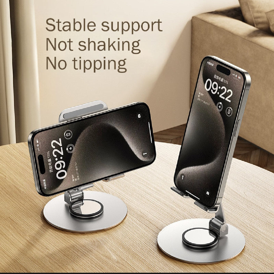 360° Degree Rotating Table Mobile Phone Stand - Metal