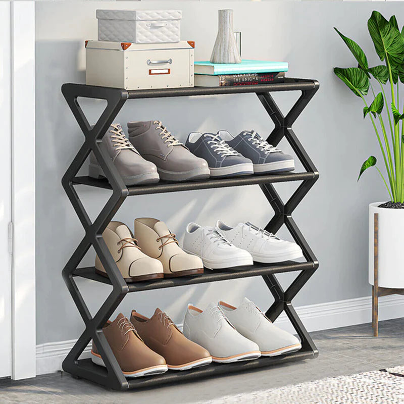 X-Type 4 Layer Foldable Fashion Shoe Organizer Stand