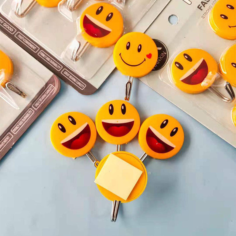 Smiley Face Sticky Hooks (Pack of 5)