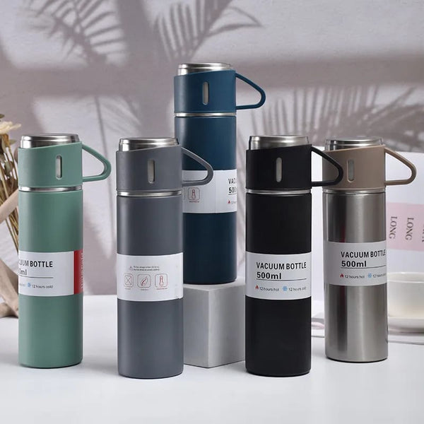 Stainless Steel Vacuum Thermal Flask Set (3 in 1)