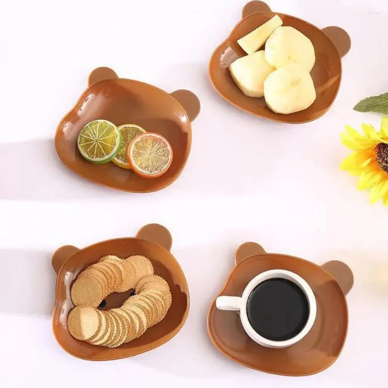 8Pcs Creative Bear Shape Plate Set