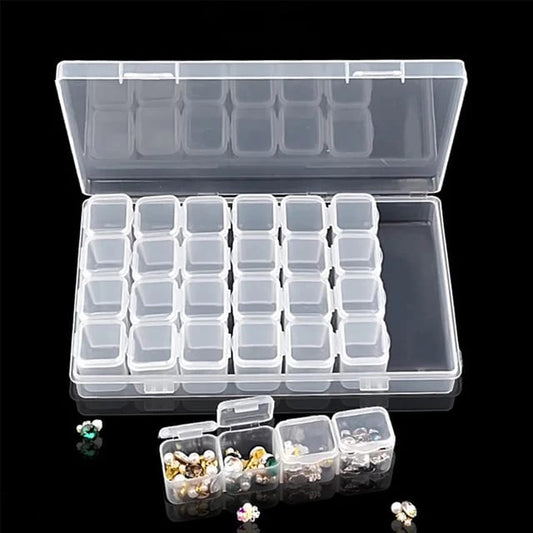 28 Grids Plastic Jewelry Organizer