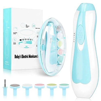 Electric Baby Nail Trimmer with 6 Grinding Heads